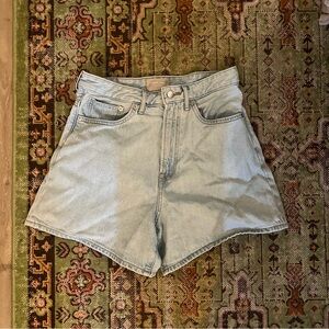 Everlane A-Line Denim Short Spring Blue